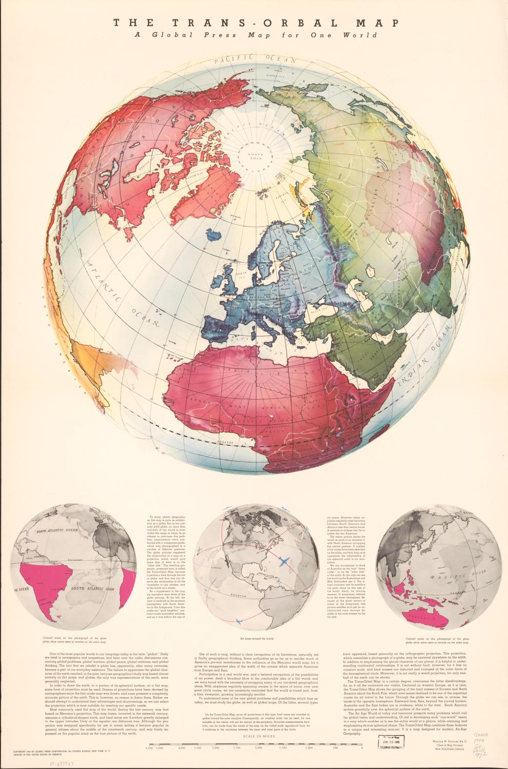Early Cartographer Line-Drawn World Map